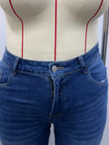 Fashionable Plus Size Women’s Jeans – Elastic Straight-Leg High-Stretch Denim Pants, Casual Breathable Comfortable Jeans