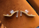 Summer Women’s Clear High Heel Sandals – 9cm Transparent Jelly Slippers with Open Square Toe, Sexy Fashion Pumps