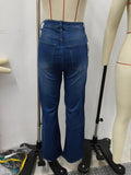 2025 Plus Size Women’s Wide-Leg Jeans – High Stretch Elastic Retro Denim Pants for Curvy Fashion