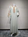 Dubai Abaya for Women – Elegant Middle Eastern Embroidered Muslim Dress, Islamic Kaftan Jalabiya, Moroccan Pullover Robe