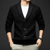 Men’s Winter Wool Cashmere Cardigan Sweater – Fleece-Lined Heavyweight Knit Thermal Jacket