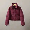 2025 Korean Fashion Women’s Short Puffer Jacket – Stand Collar Cotton-Padded Thick Winter Coat