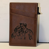 1pc Side Push Pop Up Card Holder, Thin RFID Blocking Card Case, Can Hold 9 Cards