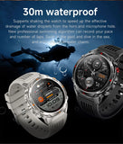 2025 Outdoor Military Smart Watch – Built-in GPS, Compass, Altimeter, Barometer, 3ATM Waterproof Rugged AMOLED Smartwatch with Bluetooth Call