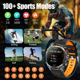 2025 Outdoor Military Smart Watch – Built-in GPS, Compass, Altimeter, Barometer, 3ATM Waterproof Rugged AMOLED Smartwatch with Bluetooth Call