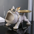 30cm Home Decor Bulldog Figurine Dog Statue Storage Box Animal Ornament Resin Craft Art Sculpture Figurine Home Puppy Sculpture