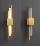 LED Bedroom Wall Lamp Wall Sconces Copper Line Pipe Acrylic Lampshade Indoor Lighting for Living Room Corridor Light Fixture