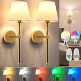 Wireless Rechargeable Wall Lamp – Battery Powered, Dimmable LED Light with Remote Control & 10 RGB Colors, Detachable Magnetic Bulb