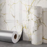 1 roll marble thick foam imitation ceramic tile self-adhesive wallpaper bedroom wallpaper bathroom waterproof wall sticker