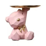 Porte-clés géométrique en forme d'ours, figurine d'entrée, artisanat, décoration de bureau en résine, bonbons, articles divers, fournitures ménagères pour la maison, le salon