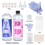 Crystal Clear Epoxy Resin Kit – High Gloss, Bubble-Free Casting & Coating Art Resin for DIY Crafts, Tumblers, Jewelry Making & Wood Projects