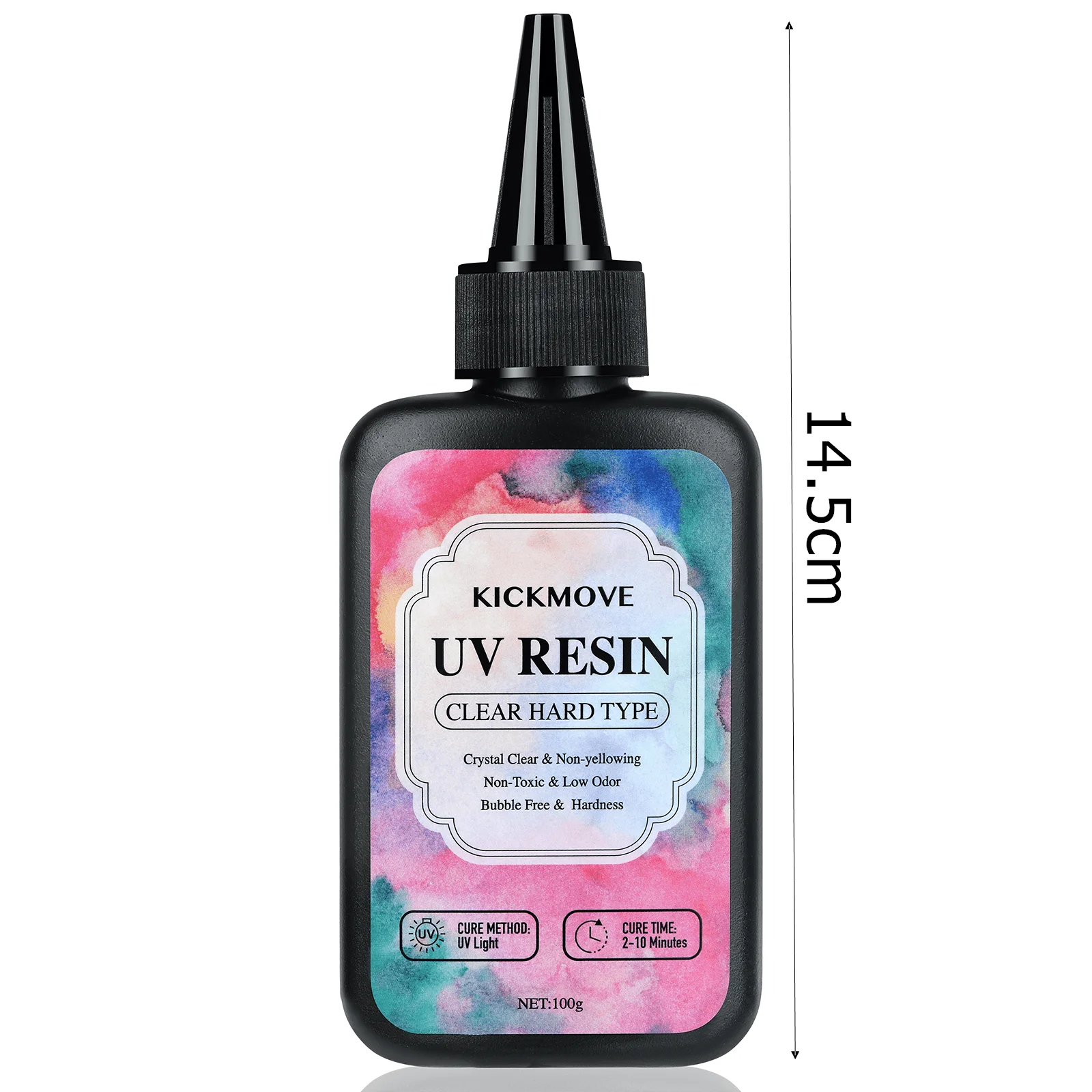 300g Upgraded Clear UV Resin – Hard Type, Crystal Clear Premixed UV Epoxy Resin for Fast Curing, Jewelry Casting, Coating & DIY Craft Projects