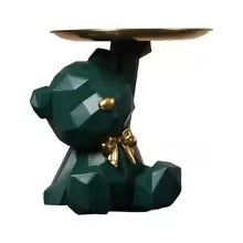 Porte-clés géométrique en forme d'ours, figurine d'entrée, artisanat, décoration de bureau en résine, bonbons, articles divers, fournitures ménagères pour la maison, le salon