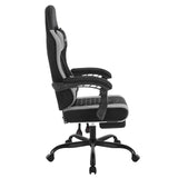 WOLTU Massage Gaming Chair Ergonomic Swivel Computer Gamer Office Chair with Pillow Footrest Adjustable Headrest Lumbar Support