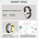 2025 Bluetooth Smart Ring – Heart Rate, Blood Oxygen & Sleep Monitor, Camera Control, 5ATM Waterproof Fitness Smart Ring for Men & Women