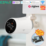 Tuya Smart WiFi Thermostatic Radiator Valve (TRV) – Programmable Temperature Controller with APP Remote Control, Compatible with Alexa & Google Home