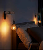 Retro Wood LED Wall Lamp E27 220V 110V Industrial Night Loft Light Fixtures Live Room Bedside Lamp Decor for Bathroom Restaurant