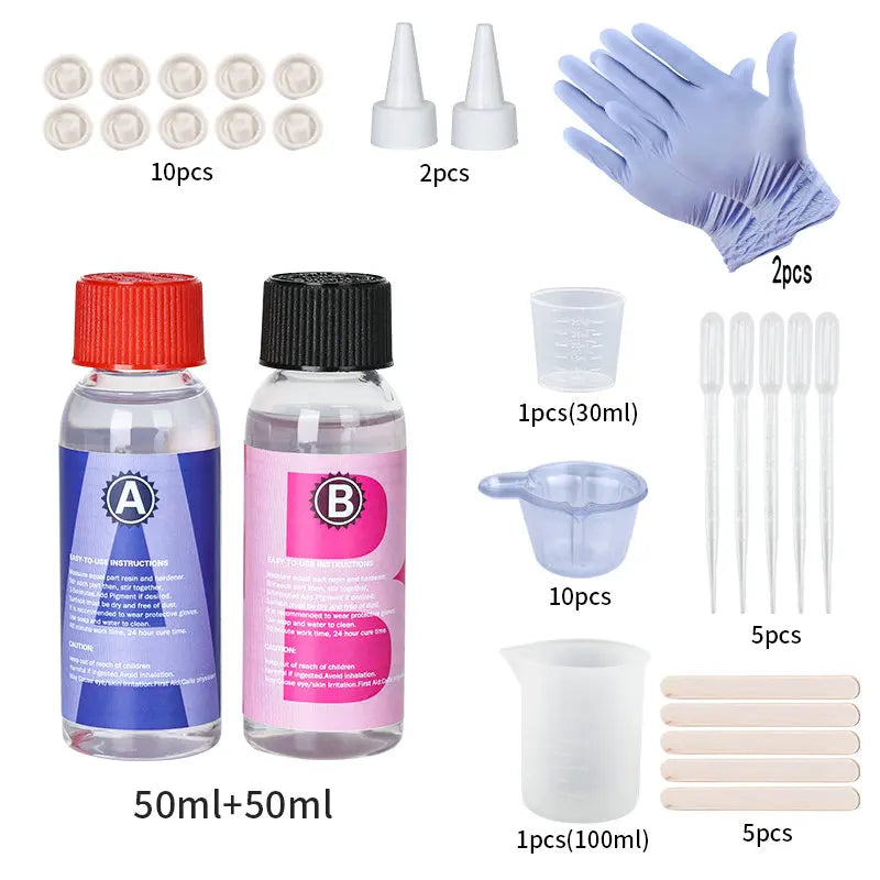 Crystal Clear Epoxy Resin Kit – High Gloss, Bubble-Free Casting & Coating Art Resin for DIY Crafts, Tumblers, Jewelry Making & Wood Projects