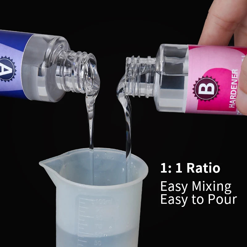 Crystal Clear Epoxy Resin Kit – High Gloss, Bubble-Free Casting & Coating Art Resin for DIY Crafts, Tumblers, Jewelry Making & Wood Projects
