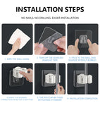 Multi-Purpose Hooks Adhesive Wall Hanging Mop Rack Broom Hanger Hook Kitchen Bathroom Organization Home Organizer Accessories