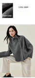 SENTUBILA 100% Wool Coat For Women Winter Jackets 2025 Stand Turtleneck Double Sided Short Outerwears Female Clothes