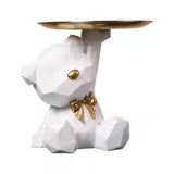 Porte-clés géométrique en forme d'ours, figurine d'entrée, artisanat, décoration de bureau en résine, bonbons, articles divers, fournitures ménagères pour la maison, le salon