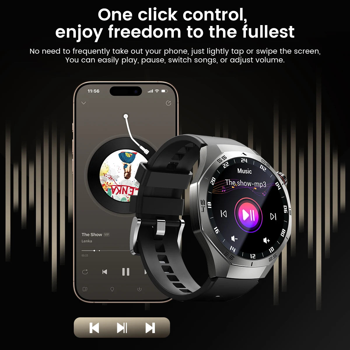 2025 GUHUAVMI GT5 Pro Smart Watch for Men – 1.52” HD AMOLED Display, GPS Motion Tracking, Heart Rate Monitor, Bluetooth Call, IP68 Waterproof Fitness Smartwatch