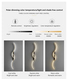 Modern Long Strip LED Wall Lamp – Remote Control Dimmable Wall Light for Living Room, Bedroom, Bedside & Home Interior Decoration