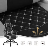 WOLTU Massage Gaming Chair Ergonomic Swivel Computer Gamer Office Chair with Pillow Footrest Adjustable Headrest Lumbar Support