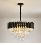 Creative Luxury Crystal Chandelier Rectangular Restaurant Pendant Lights Modern LED Living Room Lamp Lustre Home Elegant Fixture