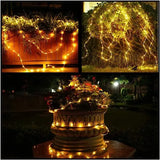 300LED Solar Rope Strip Light Outdoor Waterproof Fairy Light Strings Christmas Decor for Garden Lawn Tree Yard Fence Pathway