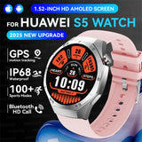 2025 GUHUAVMI GT5 Pro Smart Watch for Men – 1.52” HD AMOLED Display, GPS Motion Tracking, Heart Rate Monitor, Bluetooth Call, IP68 Waterproof Fitness Smartwatch