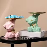 Porte-clés géométrique en forme d'ours, figurine d'entrée, artisanat, décoration de bureau en résine, bonbons, articles divers, fournitures ménagères pour la maison, le salon