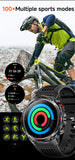 2025 Outdoor Military Smart Watch – Built-in GPS, Compass, Altimeter, Barometer, 3ATM Waterproof Rugged AMOLED Smartwatch with Bluetooth Call