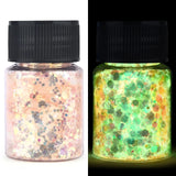 Luminous Glow-in-the-Dark Sequins – Hexagon Epoxy Resin Glitter Pigment for DIY Jewelry, Nail Art, and Silicone Mold Crafts