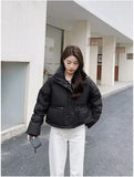 Women’s Lightweight Puffer Jacket – Spring & Autumn Short Bread Coat Down Cotton Parka Outerwear