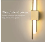 LED Bedroom Wall Lamp Wall Sconces Copper Line Pipe Acrylic Lampshade Indoor Lighting for Living Room Corridor Light Fixture