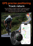 2025 Outdoor Military Smart Watch – Built-in GPS, Compass, Altimeter, Barometer, 3ATM Waterproof Rugged AMOLED Smartwatch with Bluetooth Call
