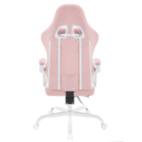 WOLTU Massage Gaming Chair Ergonomic Swivel Computer Gamer Office Chair with Pillow Footrest Adjustable Headrest Lumbar Support