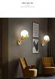 Indoor LED wall lamp creative decoration for living room 110V220V study corridor modern resin glass bedside wall lights