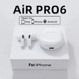 Original Air Pro 6 TWS Wireless Bluetooth Headset 5.3 Headphone Mini Earphone with Mic Charging Box