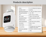 Tuya Smart WiFi Thermostatic Radiator Valve (TRV) – Programmable Temperature Controller with APP Remote Control, Compatible with Alexa & Google Home