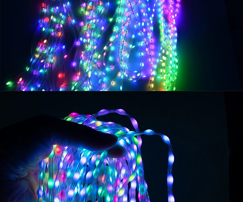 Wholesale WS2811 RGBIC Dream Color LED Strip Lights – 5V Addressable Waterproof IP67 Fairy String Lights for Christmas Tree & Home Decoration