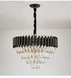 Creative Luxury Crystal Chandelier Rectangular Restaurant Pendant Lights Modern LED Living Room Lamp Lustre Home Elegant Fixture