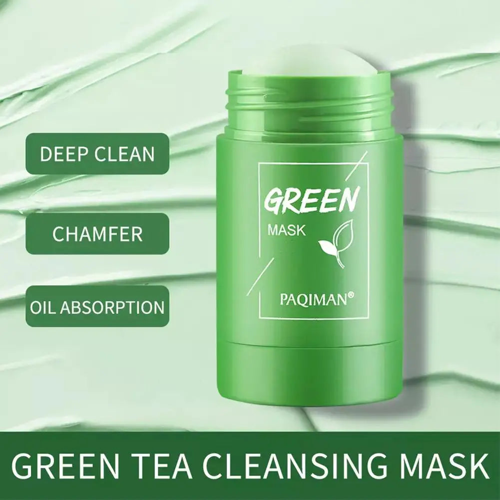 Green Tea Cleansing Stick Mask Face Clean Mask Shrink Pores Smoothing Skincare Moisturizing Deep Cleansing Mask Skin Care
