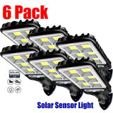 1/2/4/6PCS LED Solar Light Motion Sensor 117/108LED 3-mode Floodlight Outdoor Fence Light Street Courtyard Garden