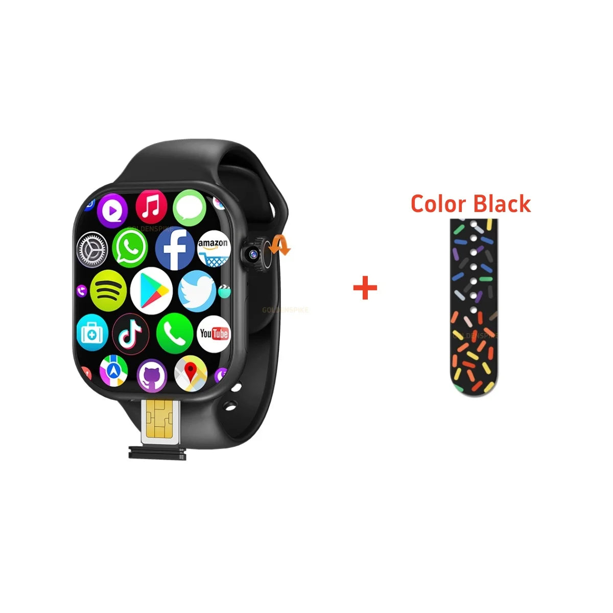 VP29 5G Android Smartwatch – 256GB Storage, 4G/5G LTE SIM, GPS, WiFi, 2.29” 490×580 AMOLED Display, 8MP Rotating Camera Smart Watch