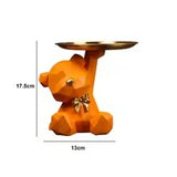 Porte-clés géométrique en forme d'ours, figurine d'entrée, artisanat, décoration de bureau en résine, bonbons, articles divers, fournitures ménagères pour la maison, le salon