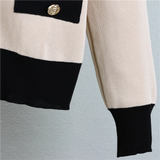 Women’s Knitted 2-Piece Sweater Set – Soft V-Neck Cardigan & Wide-Leg Pants Autumn Winter Outfit