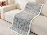 Thicken Plush Sofa Cover Winter Warm Non-slip Straight Couch Cushion Protector Cream Style Couch Slipcovers for Living Room